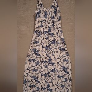 Blue and White Floral Dress